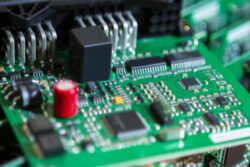 closeup of circuit board